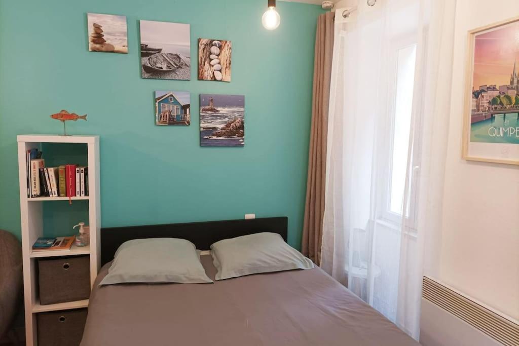 Oo Le Jardin Oo Paisible Studio Equipe Et Bien Place Quimper Exteriör bild