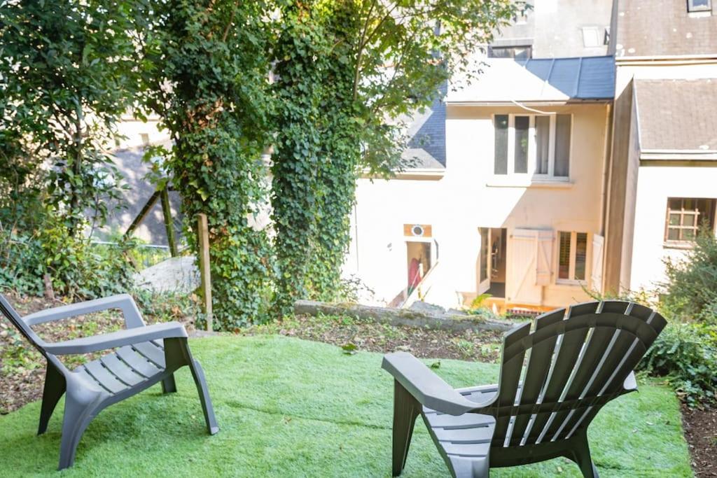 Oo Le Jardin Oo Paisible Studio Equipe Et Bien Place Quimper Exteriör bild
