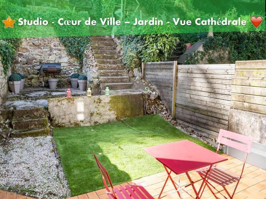 Oo Le Jardin Oo Paisible Studio Equipe Et Bien Place Quimper Exteriör bild